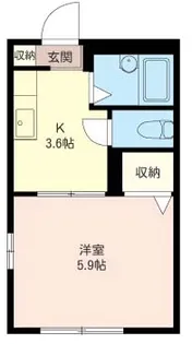 1Kの間取り画像