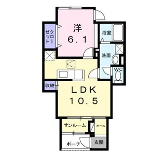 マーレ長崎【1階】の間取り