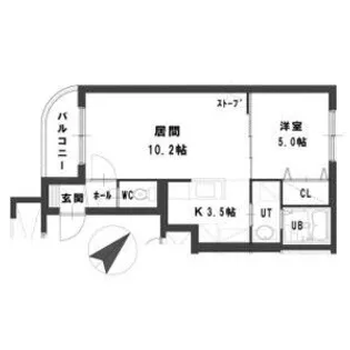 オルムドグランメール琴似【1階】の間取り