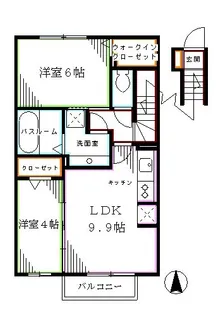 東京都杉並区松ノ木2【アパート】の間取り