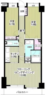 東京都港区赤坂8【マンション】の間取り
