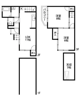京都府京都市西京区桂稲荷山町【一戸建】の間取り