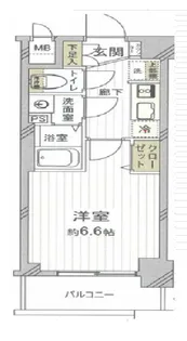 プレサンスOSAKADOMECITYスクエア【8階】の間取り
