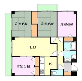 三高・サンスクエア【1階】の間取り