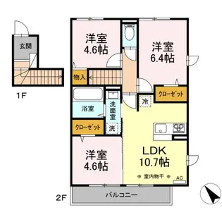 ルミエール【2階】の間取り