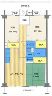 天の川フラット【2階】の間取り