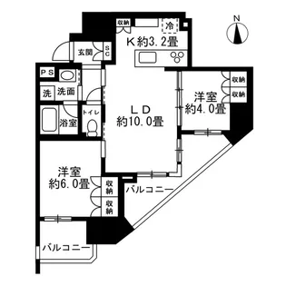 リリーゼ南浦和ウエスト【9階】の間取り