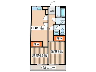 コーポシライト【2階】の間取り