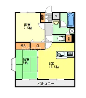 メゾンサンテラスB【3階】の間取り