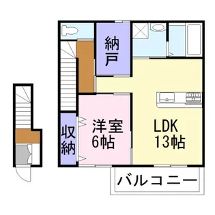 カサベルテ美乃利I【2階】の間取り