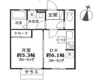 クレール【1階】の間取り