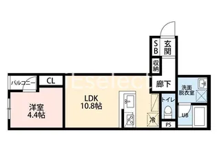 松山ビル【4階】の間取り