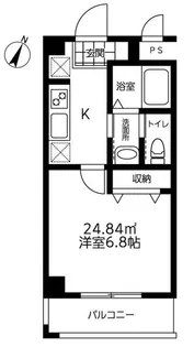 アルジェンリシェ登戸【2階】の間取り