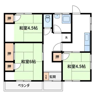 大分県大分市向原西2【一戸建】の間取り