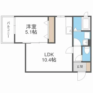 エレガンシア二日市西【1階】の間取り