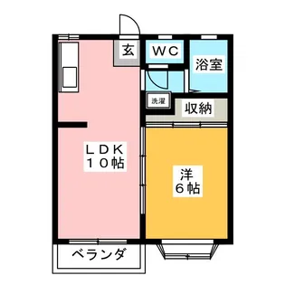 エクセルオオカワB【2階】の間取り