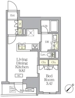 S RESIDENCE日本橋馬喰町Aere【5階】の間取り