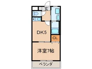 ハイツたちばな【1階】の間取り