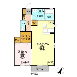 ヴァレンティーナ C【1階】の間取り