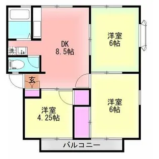 千葉県市原市山田橋2【アパート】の間取り