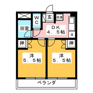 ハイム戸部【2階】の間取り