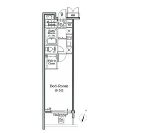 レジディア文京本駒込【8階】の間取り