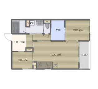 岡山県岡山市中区長岡【アパート】の間取り
