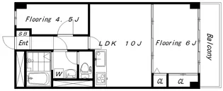 マンションヴィップ中野坂上【5階】の間取り
