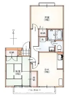 カームハイツ【2階】の間取り