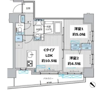 マイトリィ四ツ谷 702【7階】の間取り