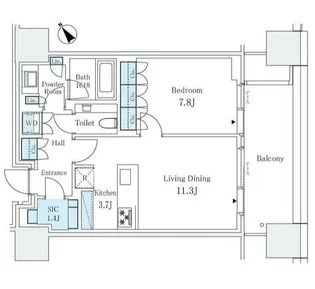 東京都港区麻布台1【マンション】の間取り