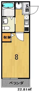 サントス堀川紫明【3階】の間取り