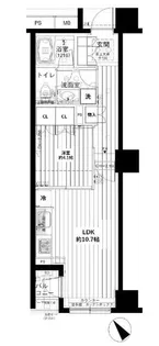 ハウスコート築地【5階】の間取り