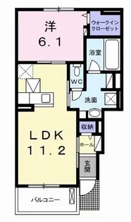 アンジュ ブリヤン【1階】の間取り