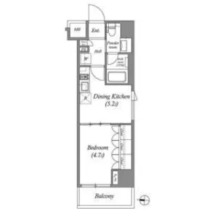 ブラウ住吉【6階】の間取り
