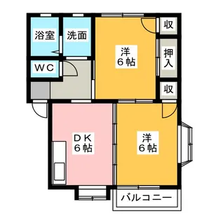 グランデーヌM’s C・D・E【2階】の間取り