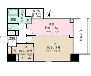 プリューム中野坂上【4階】の間取り