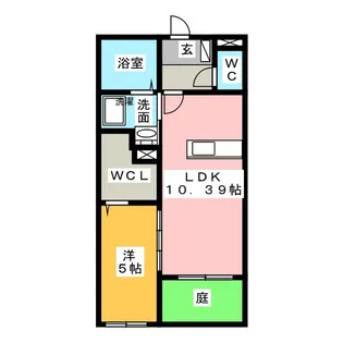 ラシーネ・花水木【1階】の間取り