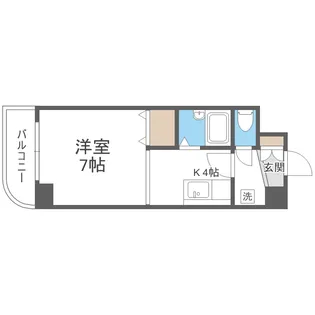 アベニール北円山【6階】の間取り