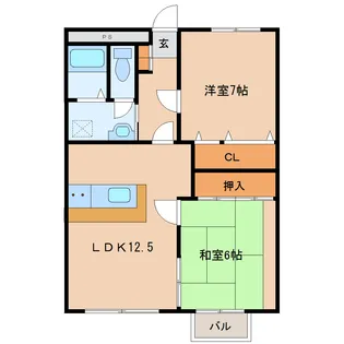 ベルメゾン【2階】の間取り