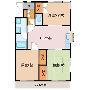 セントラルヴィレッジ【1階】の間取り
