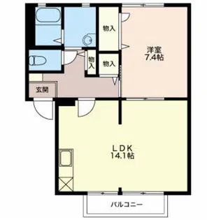 アクアリッチ【1階】の間取り
