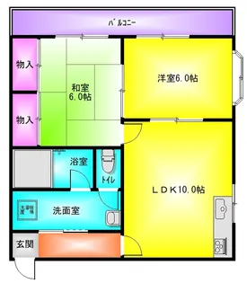 ビートル山本北E棟【1階】の間取り
