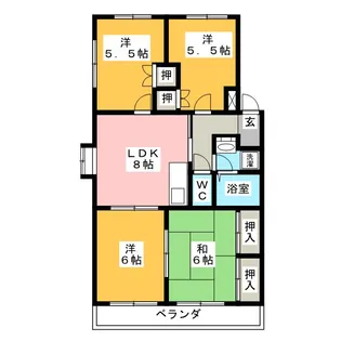 ひまわりハイツ【2階】の間取り