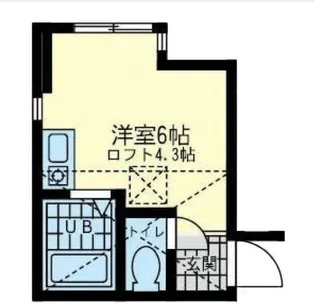 ユナイト川崎ノルマンディー【2階】の間取り