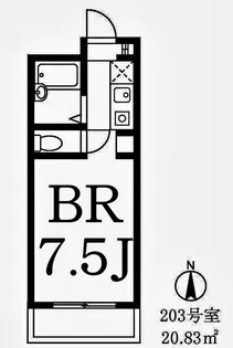 ヨコハマジーニアスガーデン【2階】の間取り