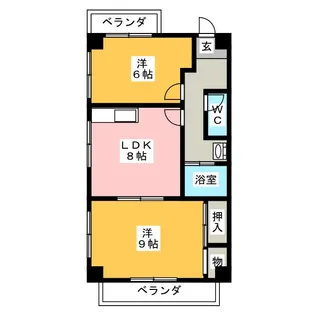 URBAN HEIGHTS立花【3階】の間取り