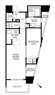 グランスイート南麻布【12階】の間取り