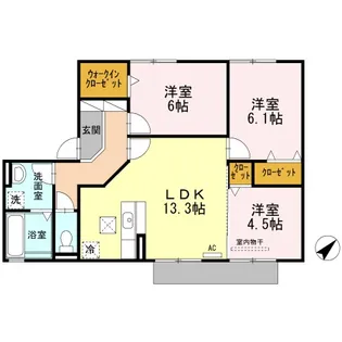 ウィルウィンド【1階】の間取り