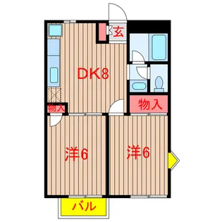 コートサイドアベニュー【2階】の間取り